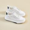 Kleine weiße Schuhe Damen vielseitig Mesh atmungsaktiv flache dicke Sohle 2025 Frühling und Sommer dünn explosiv lässig Papa Sport Board Schuhe