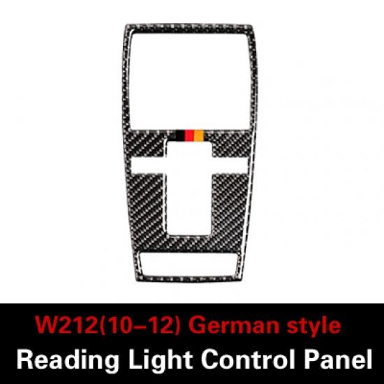 Carbon Fiber For Mercedes Benz C E Class W204 W212 Car Reading Light Control Panel Trim Frame Sticker Auto Interior