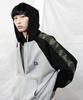 Demarc Camo Color Block Hooded Zip-Up Jumper Grey