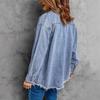 Women's Lightweight Fashion Denim Button-Up Shirt Jacket