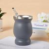 230ml Yerba Mate Gourd Tea Cup Set Double-Wall Stainless Steel Coffee Water Cup Straws Filter With Spoon Brush