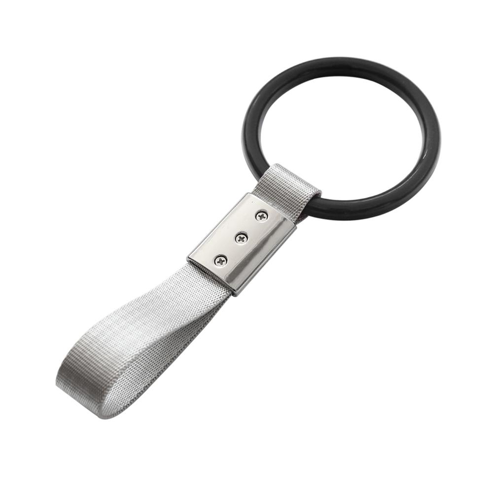 Round Rear Bumper Handle Strap Charm Drift Warning Ring Safety Pull Ring for Subway Train Bus Car