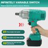 388vf 3/4 Inch 1900NM Brushless Cordless Electric Impact Wrench Power Tool 19800Amh Li Battery For 18V Battery