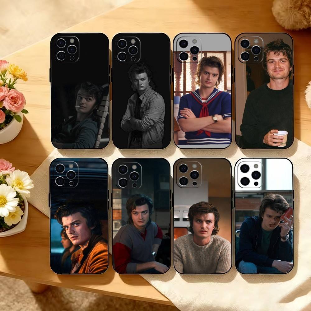 J-Joe K-Keery Actor Phone Case For iPhone 17,16,15,14,13,12,11 Plus,Pro Max,XS,Soft Silicone Black Cover