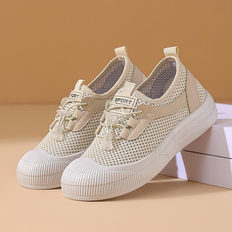 Wiosna i lato damskie buty casualowe z siateczki fly-woven miękka podeszwa lekkie buty studenckie modne wszechstronne buty sportowe damskie buty