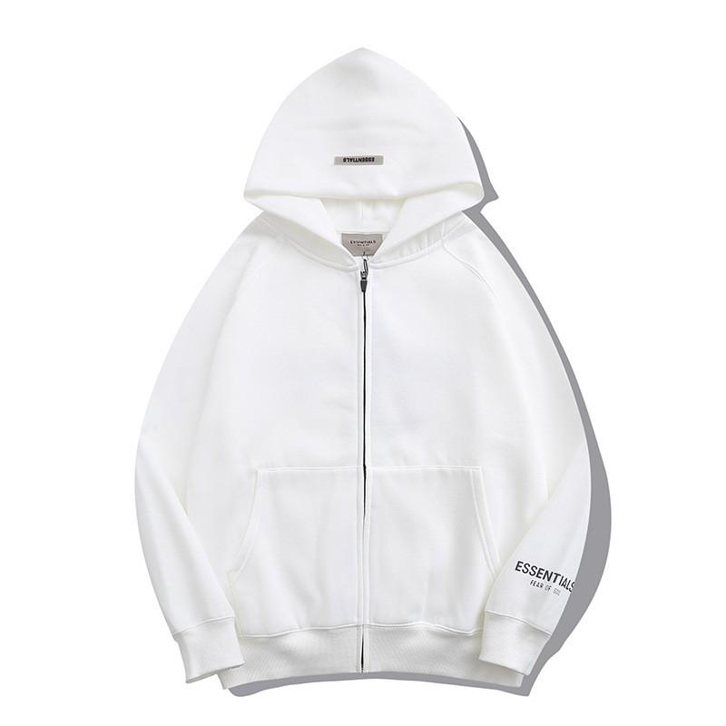 Unisex Oversized Fleece-Lined Hooded Zip-Up Sweatshirt