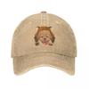 Poodle Dog Wearing Tiger Hat Baseball Cap Military Cap Man Wild Ball Hat Baseball Cap For Men WomenS