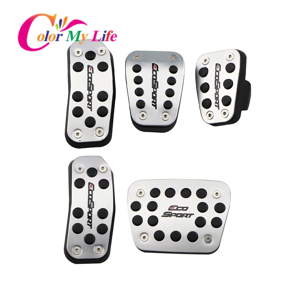 Color My Life Car Pedals for Ford Ecosport 2012 2013 2014 2015 2016 2017 Accelerator Pad Covers Pads MT AT
