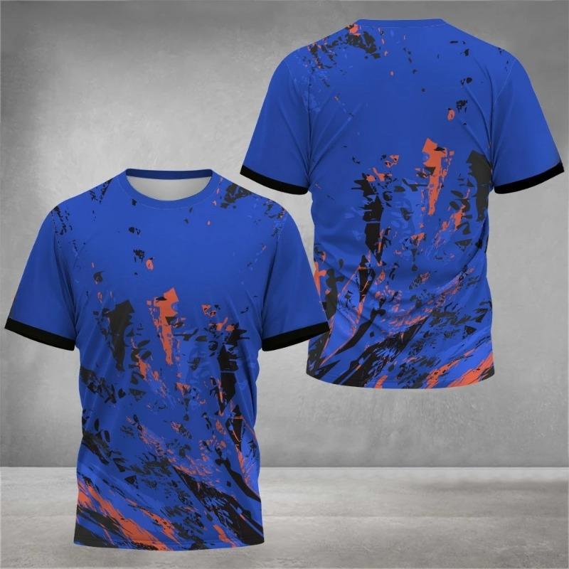 2026 Men's T-Shirts Crew Neck Short Sleeve Colourful Print Tennis Running T-Shirt Casual Comforts Outdoor Sportswear Tops