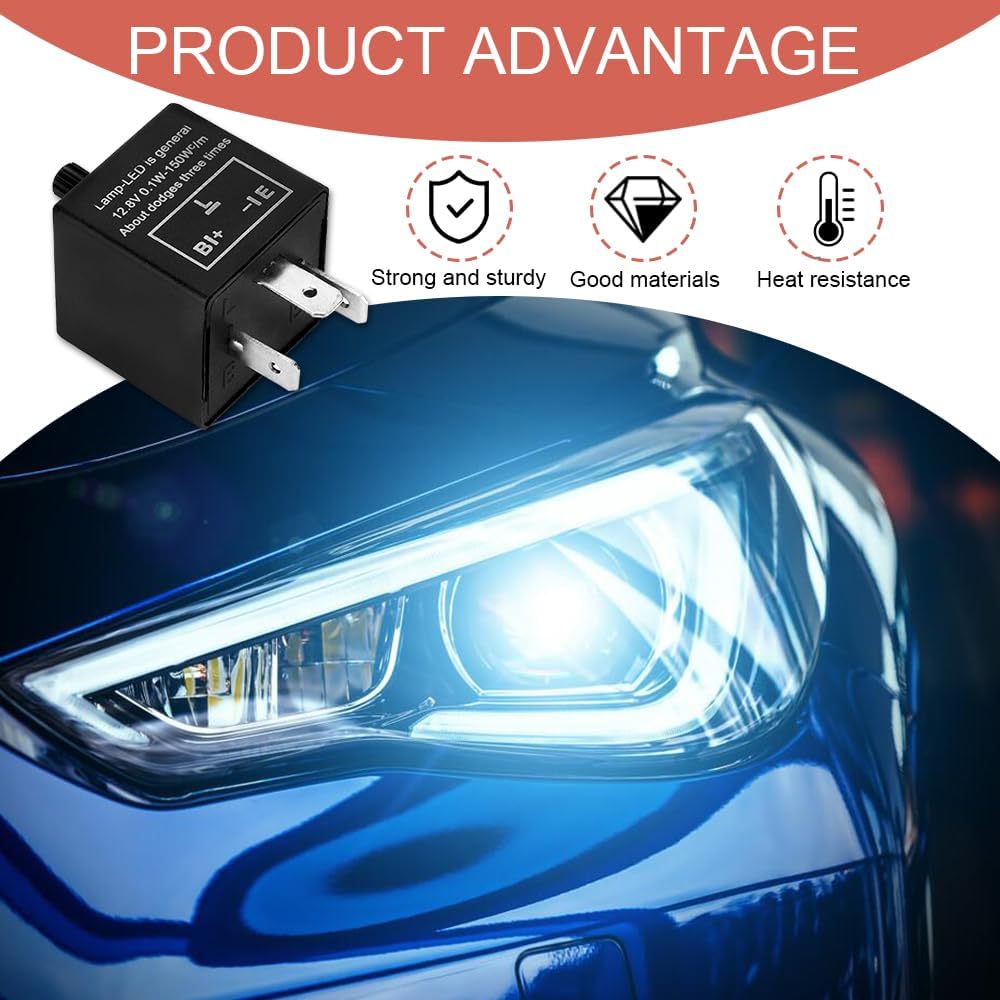 CF-13 LED Flasher Relay, Led Relay, CF13 EP34 3 P Adjustable Turn Signal Relays, Car Accessories Electronic Flashers for Fixing Car Turn Signal Hyper