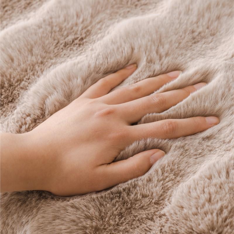 Modern Sofa Towel Thicken Rabbit Plush Irregularity Sofa Slipcover Universal Non-slip Super Soft Sofa Towel Couch Cushion