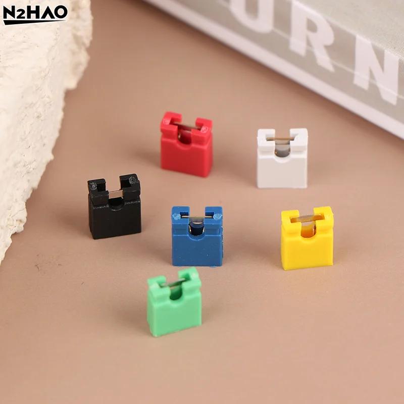 100PCS Plastic High Quality Pitch Jumper Shorted Cap & Headers & Wire Housings 2.54MM SHUNT Shorting Block Pin Connector Cap