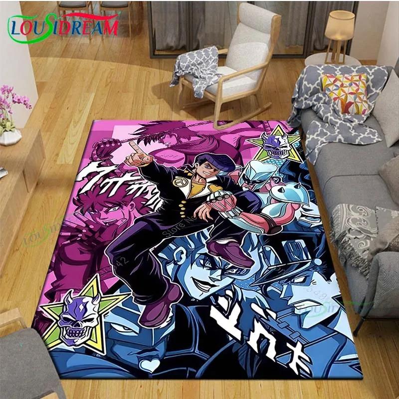 Classic Cartoon J-JoJo’s Bizarre Adventure Carpets Living Room Anti-Skid Area Rug Kids Bedroom Mats Game Mat Large Carpet Decor