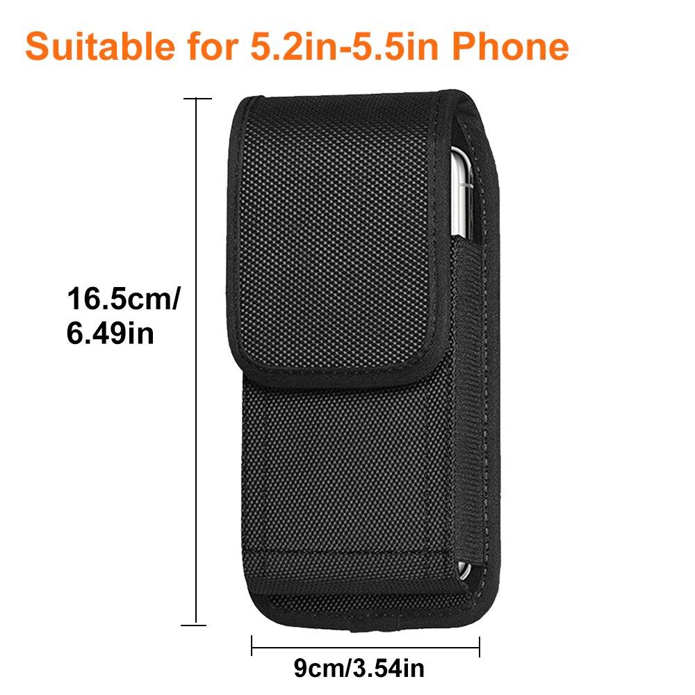 1pcs Tactical Cell Phone Pouch Holster with Free D Shaped Buckle Protable Wallet Card Waist Pack Outdoor Sports  Nylon Carrying Case