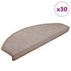 Step Mats 30 pcs. 65 x 24 x 4 cm Light Brown Semi Circular Large