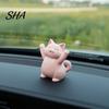 Cat Ornaments 3D Printed Pink Hugging Figurine, Adorable Sitting Kitten Statue with Raised Paws, Narrative Space Decor Kawaii Desk Car Dashboard
