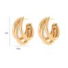 Elegant Gold Color Circled Hoop Earring for Woman Metal Elegant Vintage Geometric Statement Luxury Earrings Party Jewelry Gifts