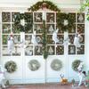 Yousheng Christmas White Bell Ornament Vintage Rustic Jingle Bell Door Hanger with Artificial Flocking Tree Xmas Hanging Decoration for Holiday Tree