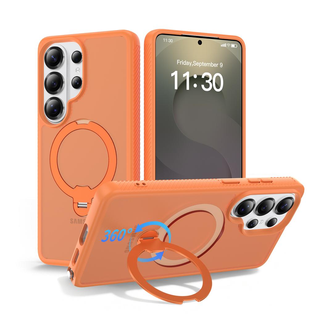 360 fulcrum rotating magnetic suction bracket mobile phone case is suitable for Samsung S26Ultra protective case s26 anti-drop hard