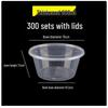Saint Bailey Disposable Round Plastic Food Containers with Lids