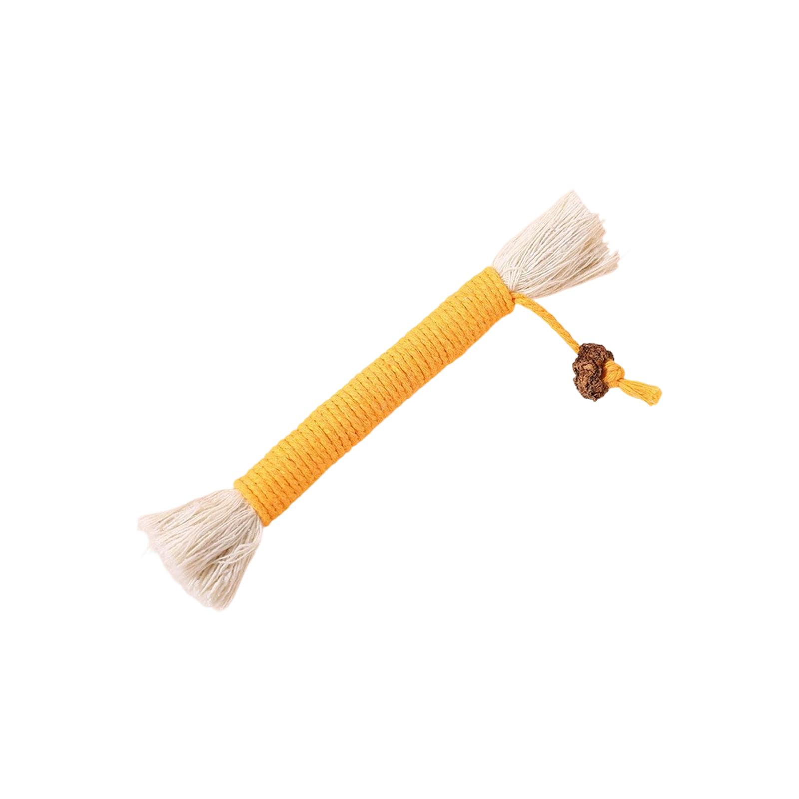 

Cats Chew Rope Toy With Gall , Teeth Cleaning & Self-Entertainment Cats Teaser, Soft Cotton Rope Interactive Cats Toy For Indoor Cats One Size жовтий