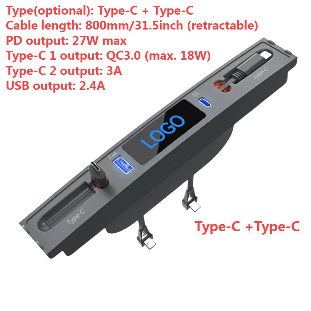 Upgrade 27W Quick Charger LED Intelligent Docking Station USB Shunt Hub For Tesla Model 3 Y 4 Ports Powered Splitter Extension