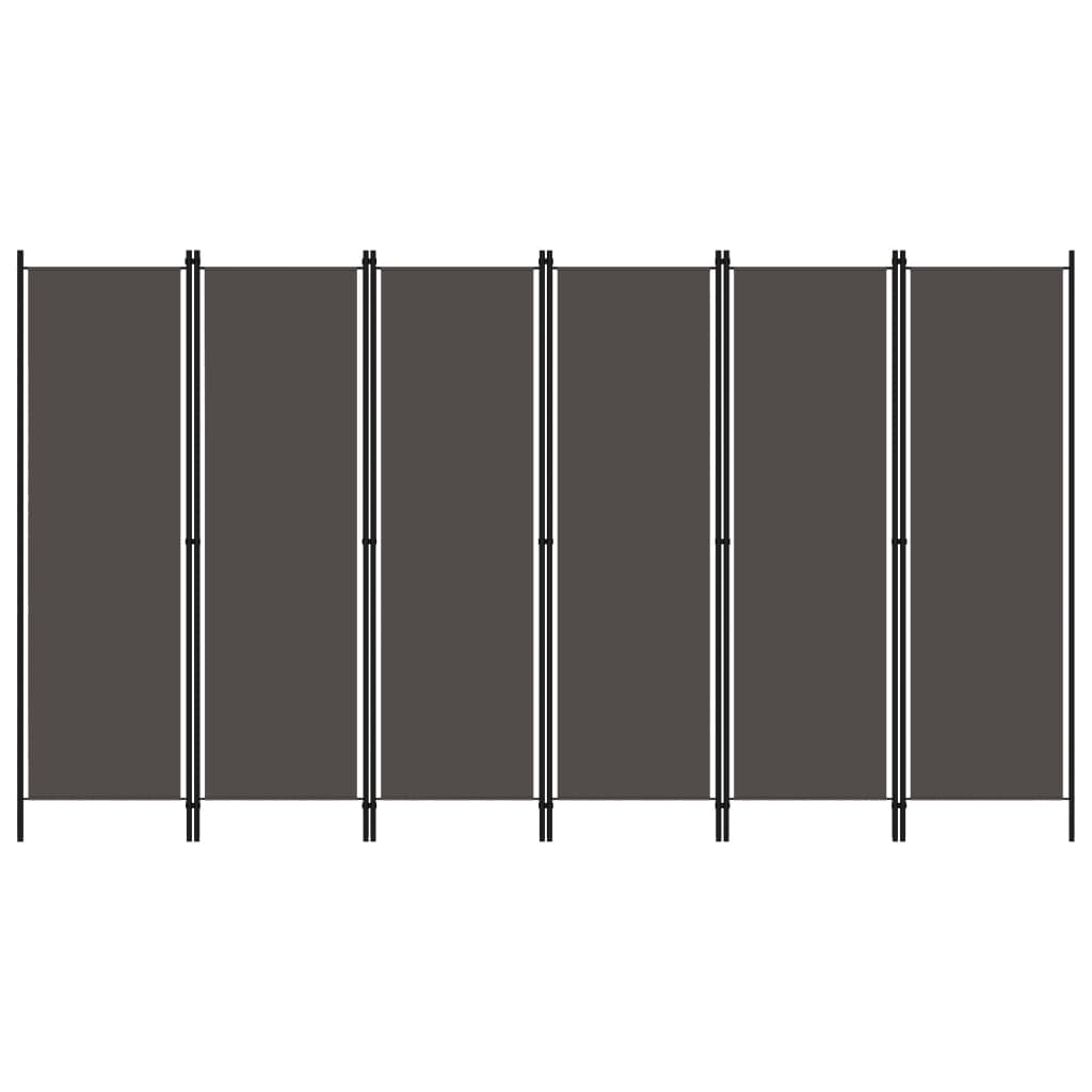 6 Piece Room Divider Anthracite 300 X 180 Cm