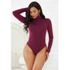 Slim Fits Solid Color Skinny Jumpsuit Women Turtleneck Sexy Women Long Sleeve Playsuits Rompers Bodysuit Clothing 30534