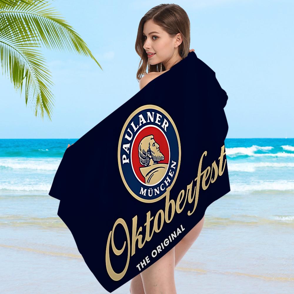 German Beer Paulaners Microfiber Beach Towel Absorbent Quick Dry Soft Yoga Swimming Resort Mountain Climbing Towel