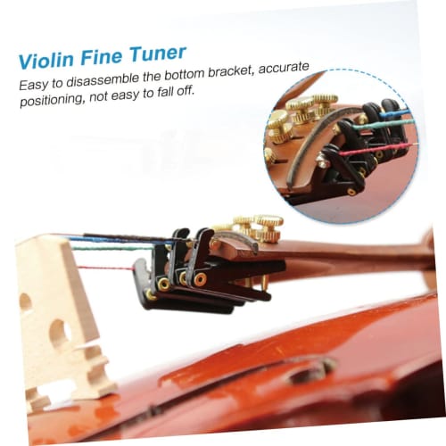 STOBOK 4-Piece Violin Tuner, String Adjuster, Metal Tuner with High-Precision Screws for Easy Adjustment, Anti-Slip Design