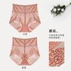 Big Size Lady Summer Thin Sexy Lace Hollow Out Abdominal High Waist Triangle Briefs