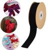 Velvet Ribbon with Spool Flocking Ribbons Florist Ribbon Single Face Velvet Ribbon Roll for Gift Wrapping Birthday Invitation