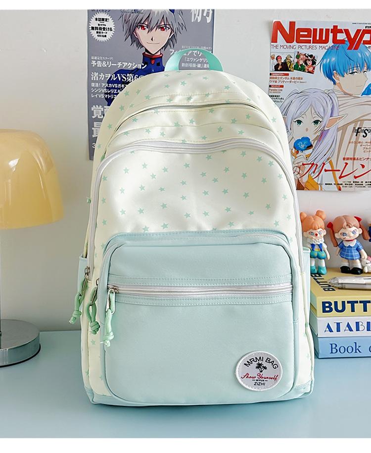 Schoolbag1011 new simple and lightweight schoolbag versatile small fresh large capacity junior high school backpack college backpack