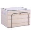 24/66/100L Transparent Mesh Foldable Storage Box Thickened Steel Frame No-Drill Oxford Fabric Clothes Organizer Moisture-Proof