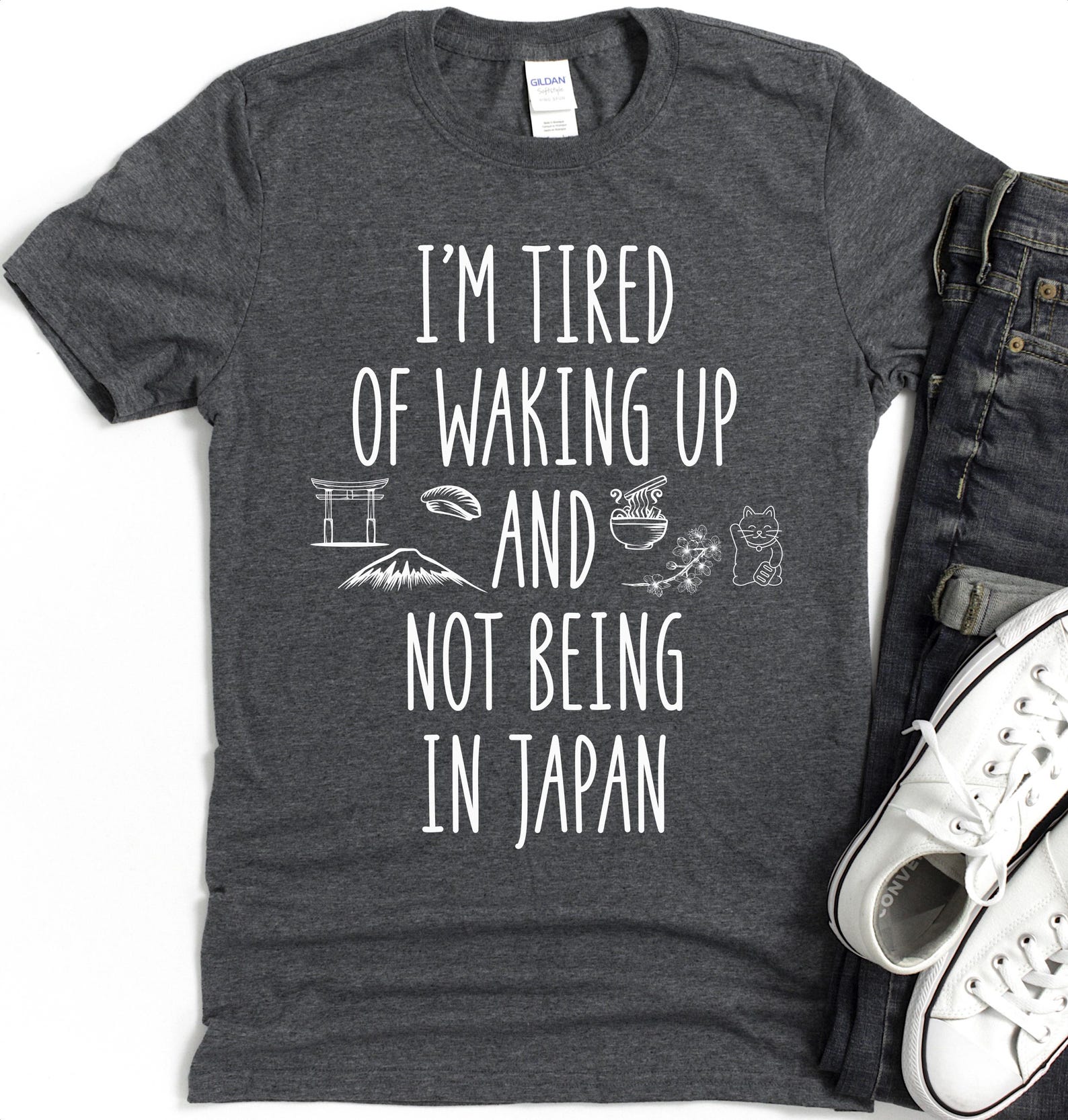 I m Tired of Waking Up and Not Being in Japan T-Shirt | Japan Travel Shirt M