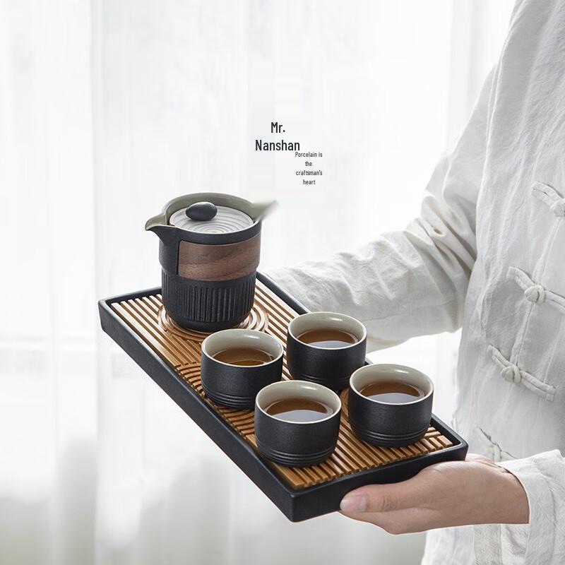 Mr. Nanshan Japanese Dry Landscape Portable Ceramic Tea Set