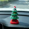 Christmas Solar Tree, Swinging Tree Car Dashboard Decor, Solar Powered Nodding Ornament for Vehicle And Desk Festive Holiday Decor