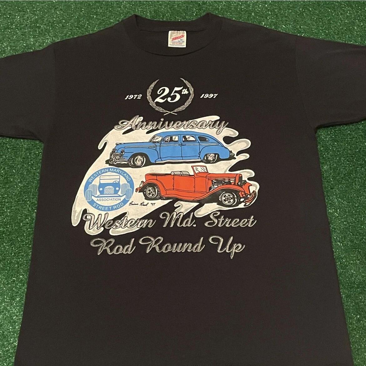 

Vintage 90s Street Rod Hot Rod Car Racing Maryland 1997 Shirt Mens Size M XL