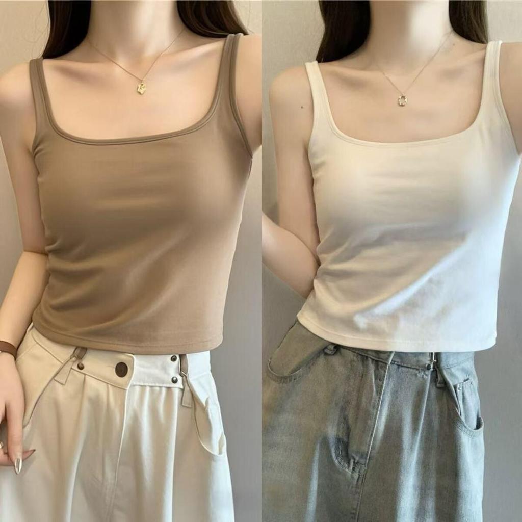 95% Cotton Plus Size Women's Camisole Vest - Slimming Bodycon Sleeveless Top for Spring/Summer