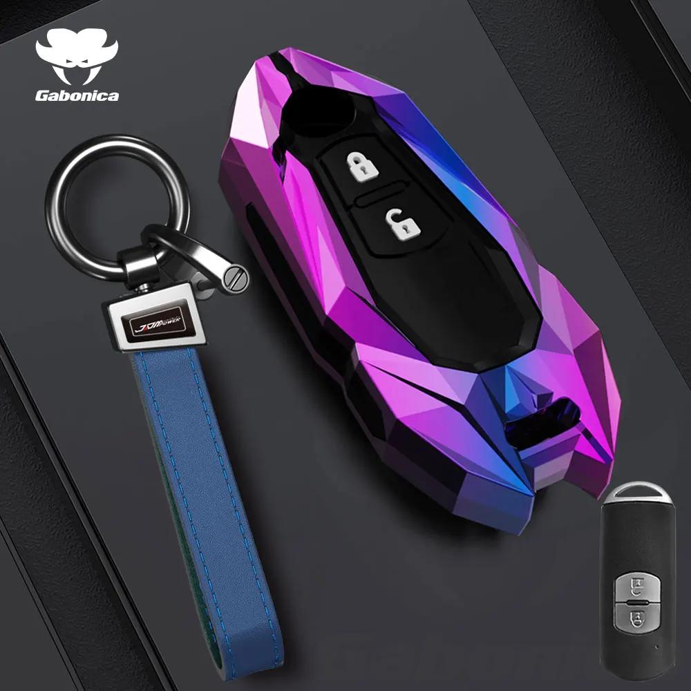 Key Case for Car New 2 3 Buttons Zinc alloy Car Key Fob Case Cover For Mazda 2 3 6 Atenza Axela Demio CX30 CX-4 CX-5 CX5 CX-3 C