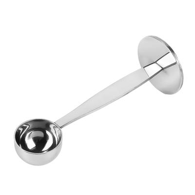Kaffeelöffel, zwei Köpfe, Design mit langem Griff, Edelstahl, lebensmittelecht, Kaffeestampfer für Zuhause