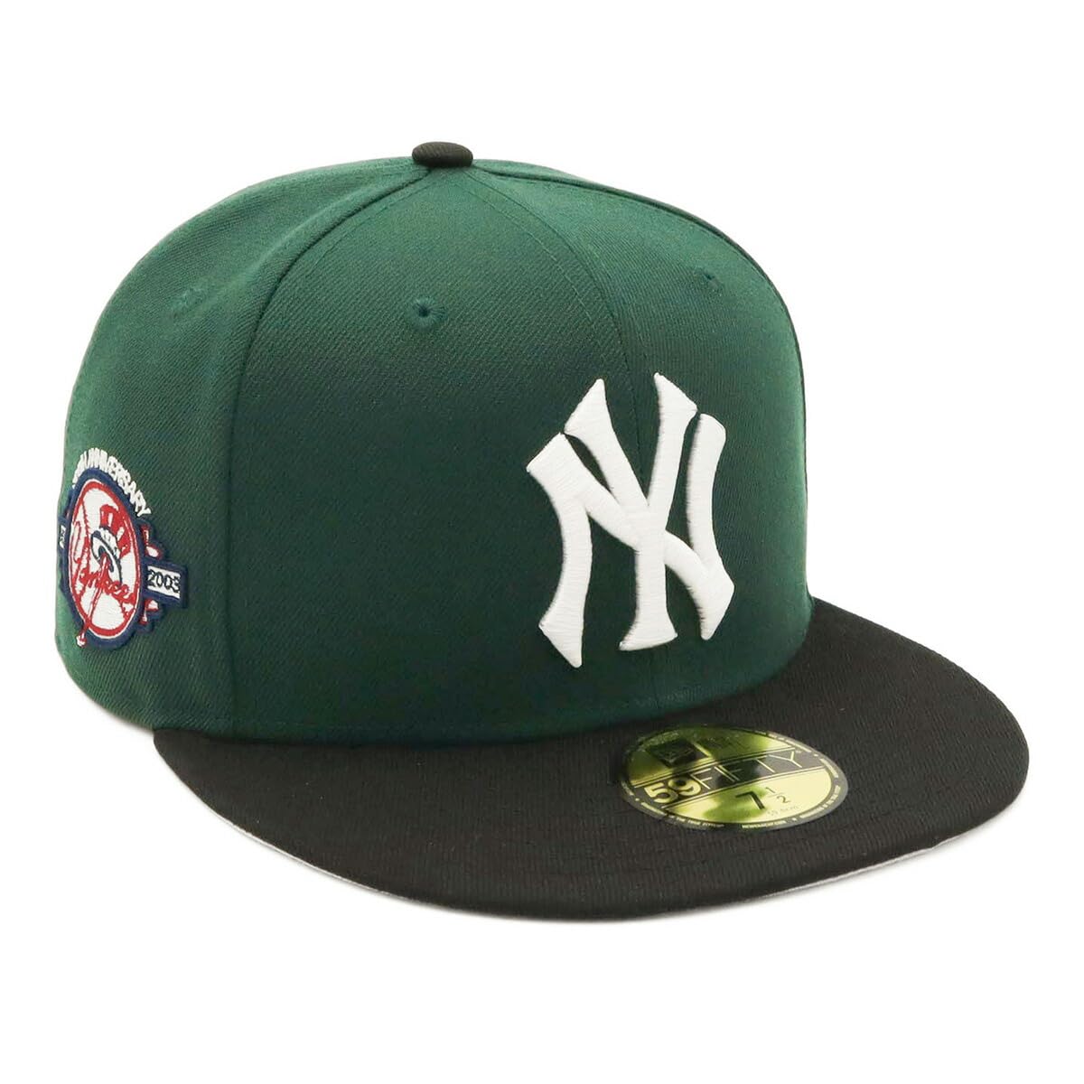 

New Era cap 59FIFTY 70823745 NER35C8947 MLB New York Yankees NY Dark Green Green SIDE PATCH UNDER VISOR ONSPOTZ Custom Made Hat Gokyu Fifty 5950 Side