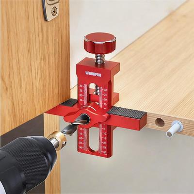 Flush Wall Cabinet Door Rebounder Positioning Tool - Aluminum Alloy Hole Opener for Wardrobe Installation