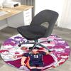 1pc Anime Volleyball Player Round Carpet - Office Chair Mat, Non-Slip Rug for Home Decor, Living Room, Bedroom, Game Room, Dormitory, Birthday Gift, S