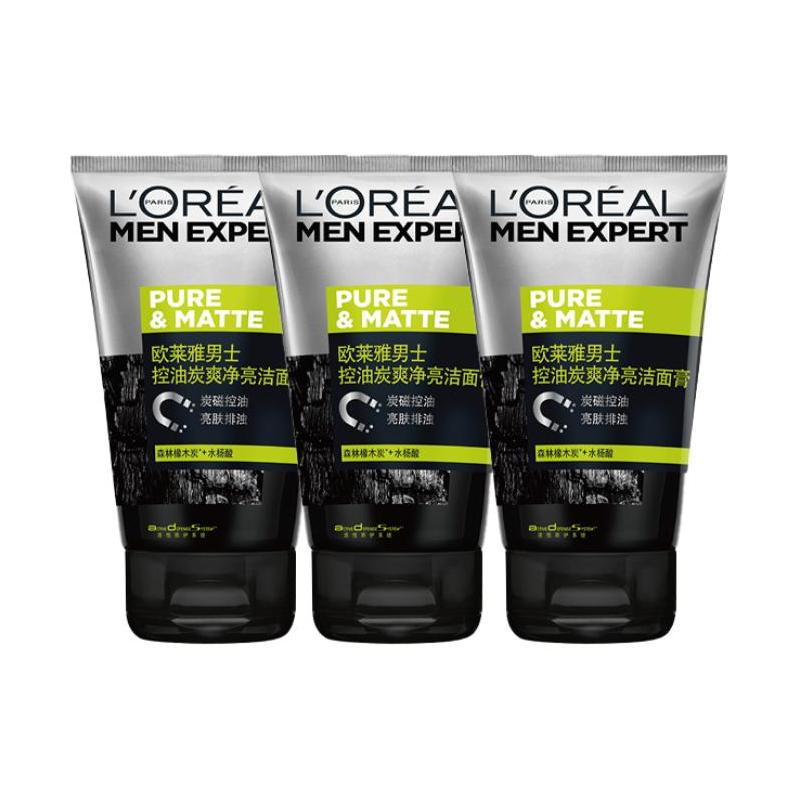 Loreal Paris Men s Mens oil-controlling charcoal refreshing anti-blackhead cleansing balm-oil-controlling charcoal refreshing cleansing balm 100ml3 чёрный
