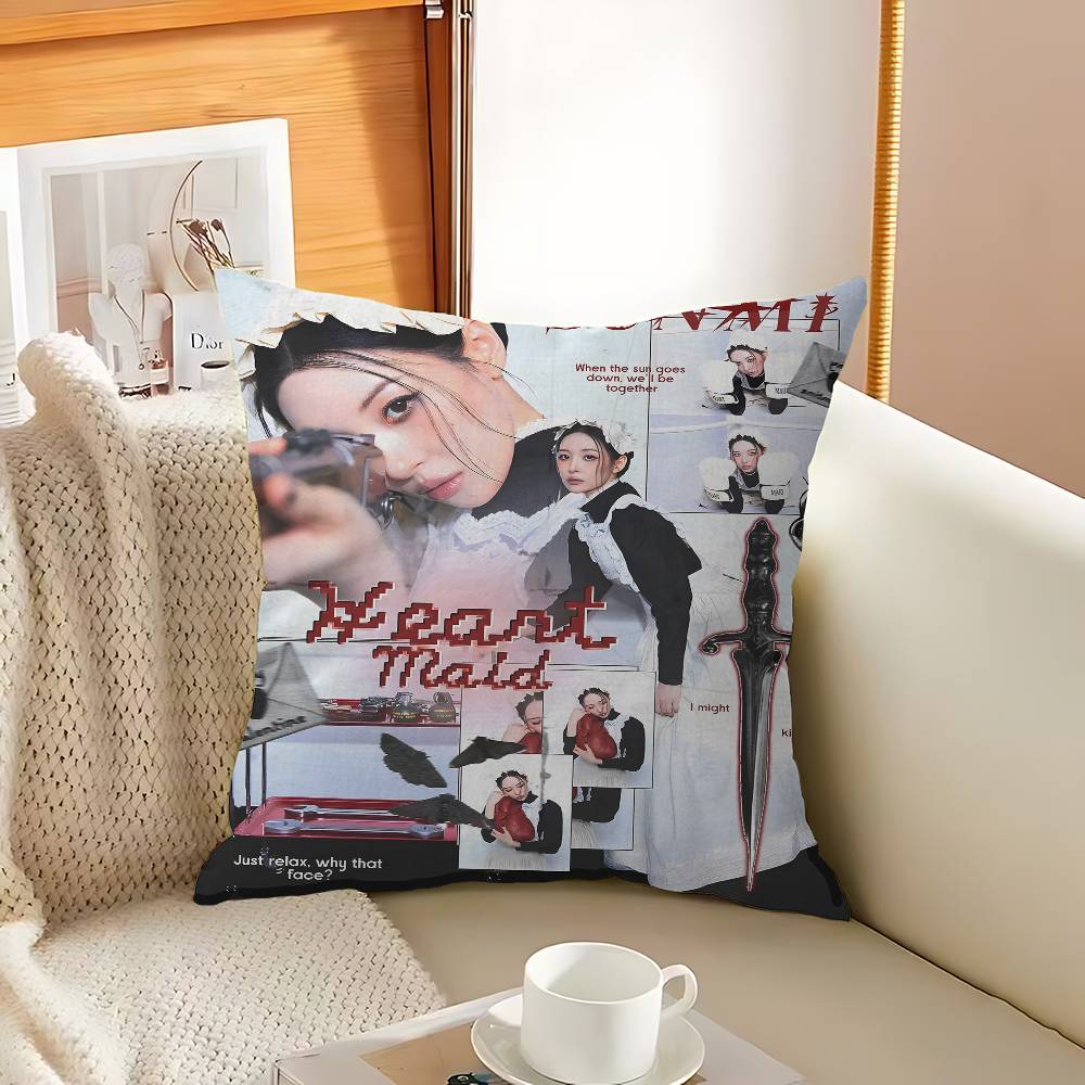 Kpop Style Lee Sunmi Pillow Gifts Home Office Furnishings Bedroom Sofa Car Cushion Cover Case 45X45Cm