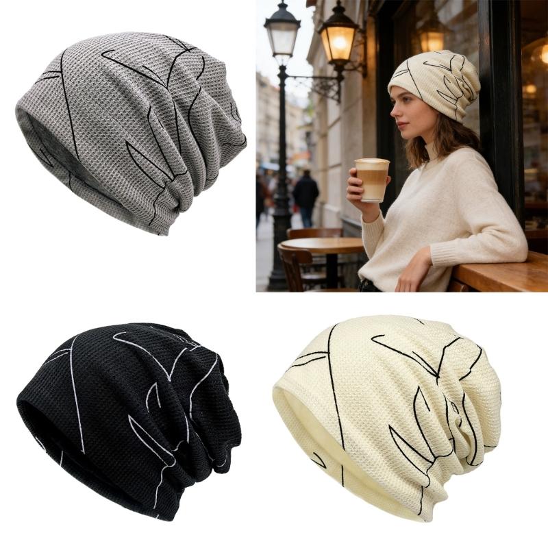 Women Fashion Skull Hat with Sun Protection and Warm Comfortable Turban Hat for Outdoor Activity and Travel Essential