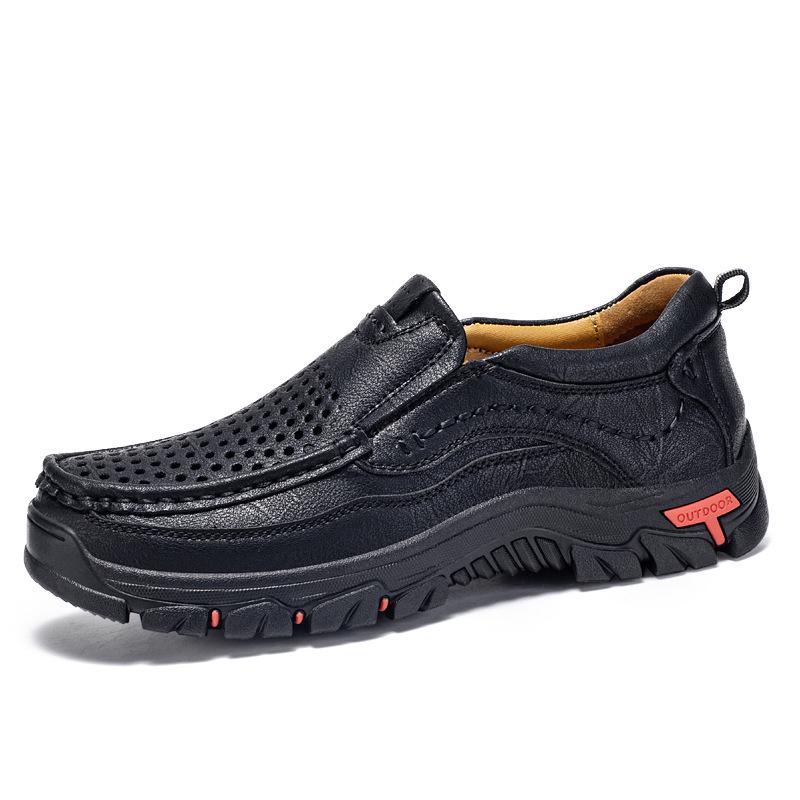 2026 Spring Men s Casual Slip-on Leather Shoes - Soft Sole, Anti-slip, Outdoor, Large Size 48
