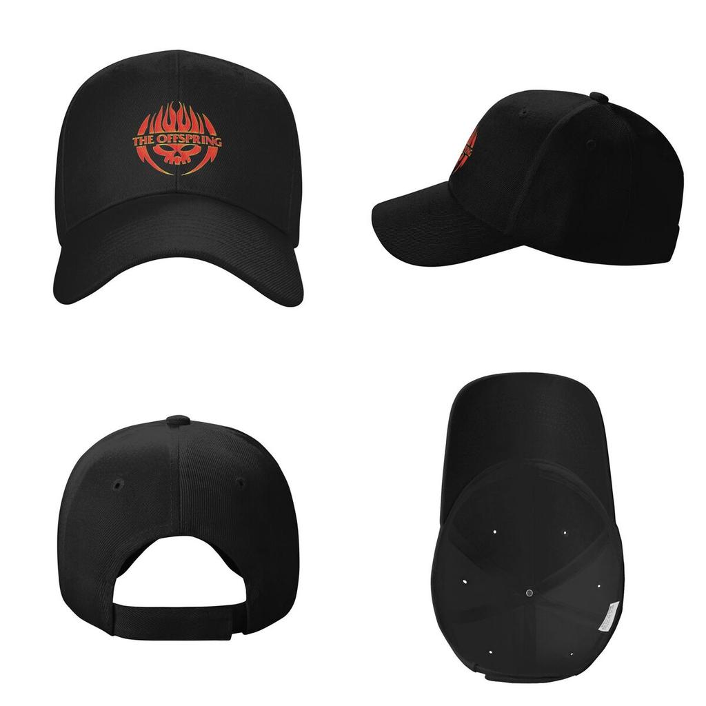 The Offspring Flaming Skull On Circle Logo Baseball Caps Fashion Men Women Hats Casual Cap Streetwear Baseball Hat Casquette