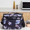 Insulated Lunch Bag Waterproof Large Capacity Portable Cooling Lunch Box Bag for Outdoor Camping Travel Floral